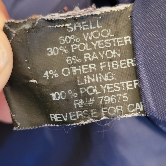 Michael Michael Kors Women's Navy Blue Wool Blend Coat Size 2 - Picture 3 of 5